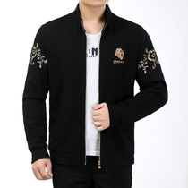 Dad spring baseball new middle-aged and elderly mens spring jacket Middle-aged sports jacket year-old spring and autumn clothes