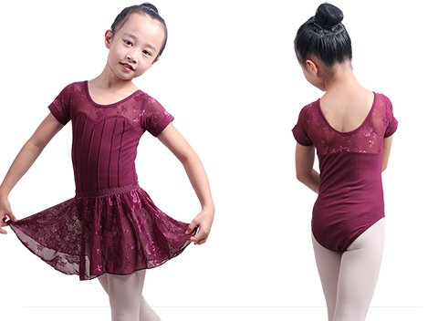 Trang phục khiêu vũ mới cho trẻ em váy ren mở quần áo tập thể dục trẻ em ngắn tay trình diễn mảnh đặt cô gái mùa hè trang phục biểu diễn cho bé trai