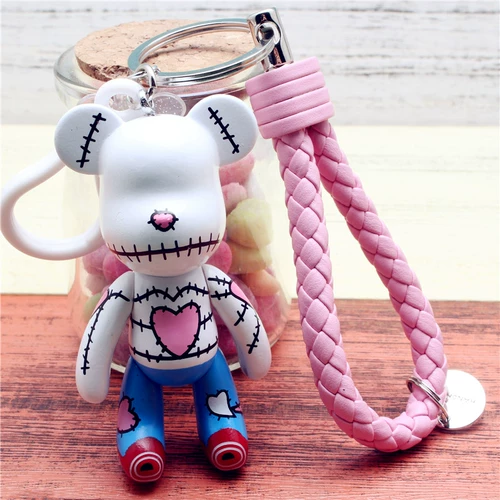 Брелок для ключей, сумка с застежкой, плетеное украшение на сумку