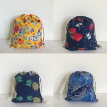 Colorful zero-money small bag printed cotton fabric with cuddly multifunctional tidying collection bag