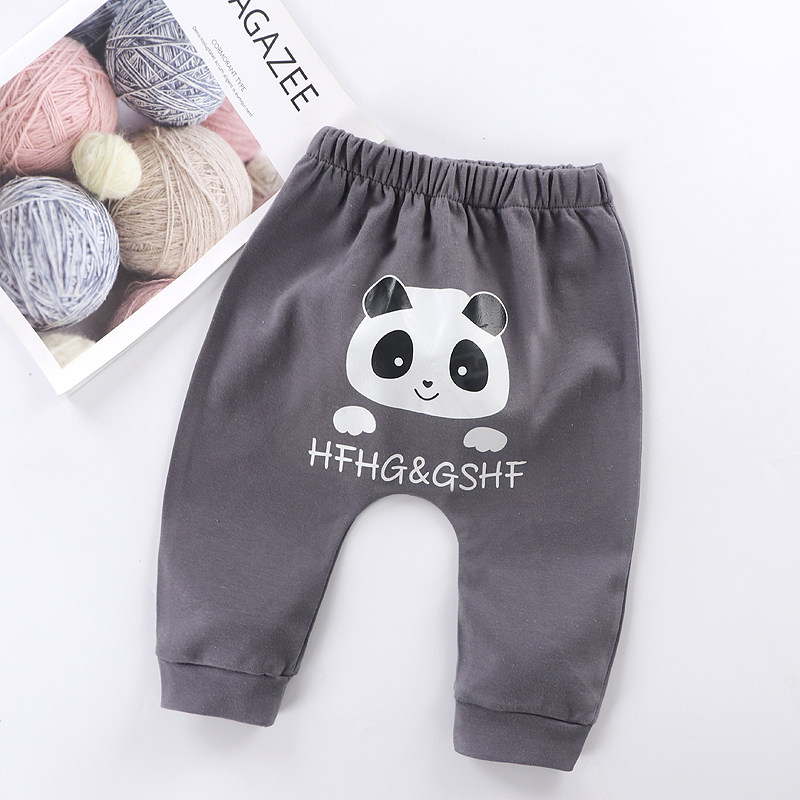 Baby pure cotton big fart pants spring autumn male and female baby casual sanitary pants 0-2-year-old child Harun big PP pants