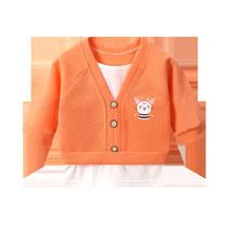 1-3 male and female childlike weaters spring autumn new pure cotton trekked cardiovert baby fake two t-shirt sweaters splicing undershirt