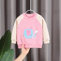 Boy knit loose sweatpants baby fall new girls sleeve head casual single blouse blouse for children