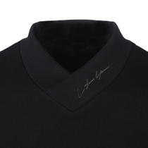 Plus velvet padded long sleeve T-shirt semi-high collar base shirt mens middle collar thermal underwear V-neck jacket chicken heart collar sweater tide