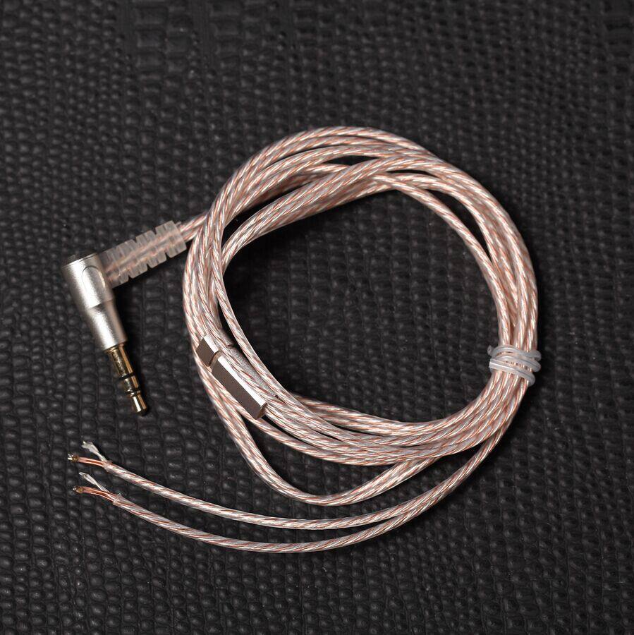 2 5mm balance head silver plated wire core and oxygen-free copper wire core 8 strands repair wire metal 3 5mm elbow