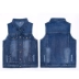 Áo vest denim trẻ em, trẻ lớn thêm phân tăng 6-12 tuổi Trang phục phụ huynh và em trai Trang phục denim cotton mềm cao cấp đơn giản - Áo ghi lê