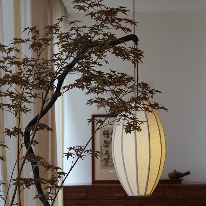 Branches New Chinese Style Floor Lamp Zen retro tea room atmosphere lights Silence Wind Cloth Art Lantern Phishing Brief Original