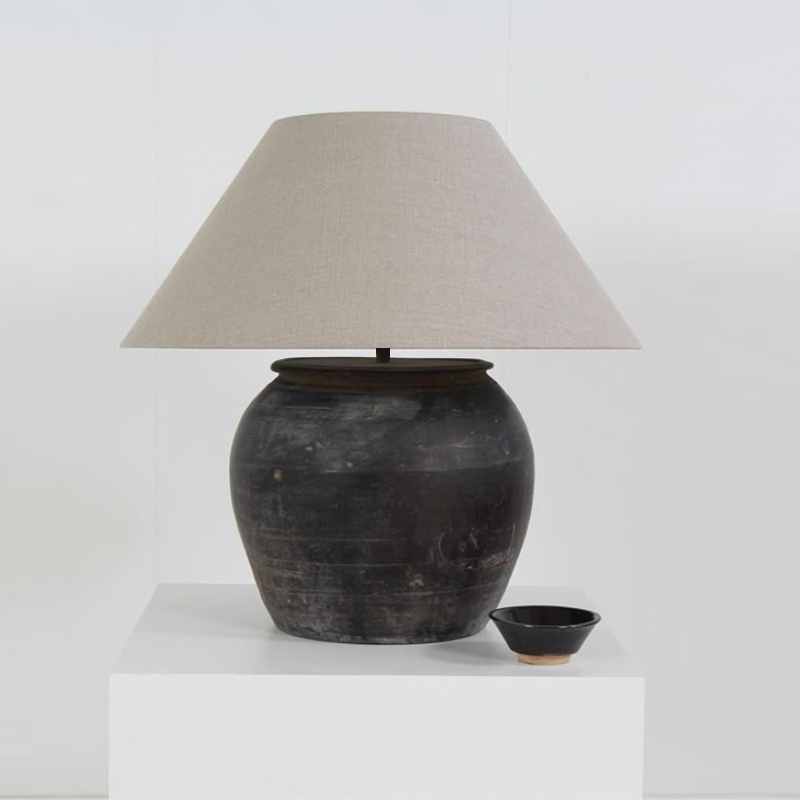 Wabi-Sabi Style Old Ceramic Table Lamp, Bedroom Bedside Lamp, Chinese-Style Living Room, Retro Atmosphere Lamp for Guesthouses, Export Model Wabi-Sabi Style Old Ceramic Table Lamp, Bedroom Bedside Lamp, Chinese-Style Living Room, Retro Atmosphere Lamp for Guesthouses, Export Model