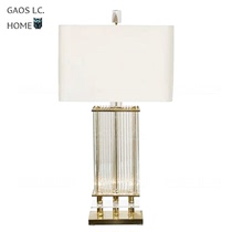 Post-modern simple beauty small luxury glass tube table lamp designer Model Room Villa club living room bedroom table lamp 0234
