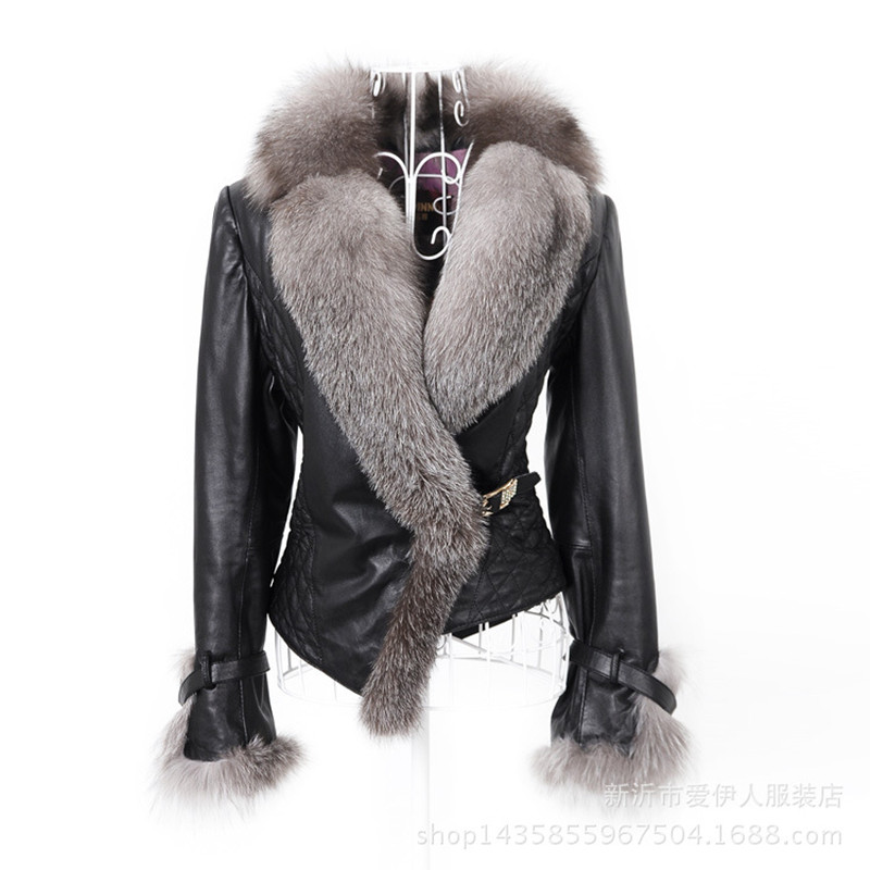 Phụ nữ ngắn Fur Coat 2019 Collar tóc mới Slim ngắn lông lông phụ nữ thời trang đặc biệt