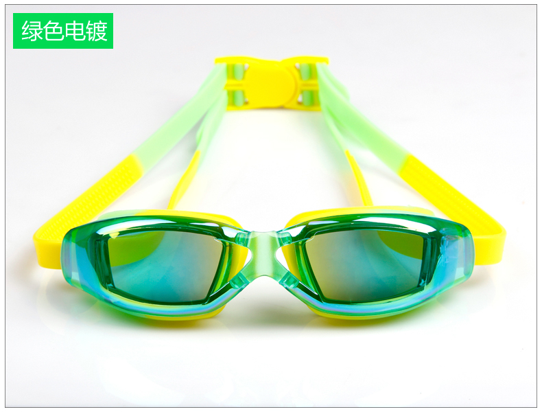 Kính bơi chàng trai và cô gái kính bơi trong suốt đầy màu sắc trẻ em bơi goggles bé chống sương mù bơi không thấm nước kính thiết bị áo bơi tay dài