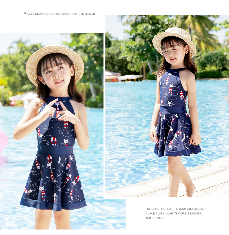 Bạn bơi trẻ em áo tắm cô gái dính liền dễ thương công chúa váy bé nhỏ trẻ em đồ bơi cô gái đồ bơi phao bơi khổng lồ