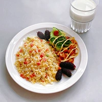 Белая керамическая тарелка Ins популярная упрощенная обеденная тарелка Западное блюдо из бычья тарелка круглый салат -завтрак тарелка отель отель