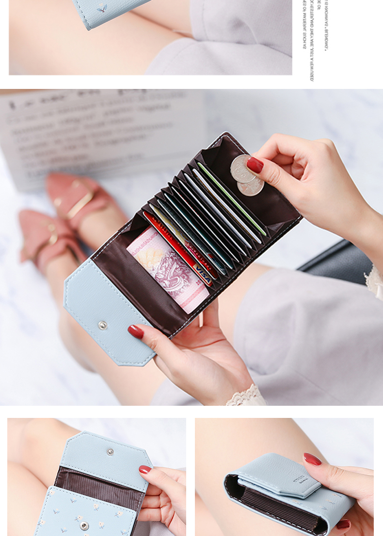 Preti dễ thương nhỏ gọn thẻ organ túi ví một gói phụ nữ thẻ ngân hàng siêu mỏng ví đựng thẻ card