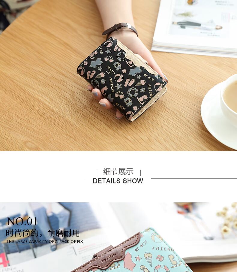 Puri Tih Hàn Quốc dễ thương chủ thẻ nhiều thẻ phụ nữ siêu mỏng mini sinh viên gói nhỏ ví đựng thẻ cho nữ