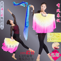 Classical dance fan with Phoenix silk double-sided wind crisp rain memory performance square dance fan adult childrens Yangko