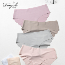Danyishi summer solid color seamless underwear womens ice silk elastic silky low waist womens briefs one piece