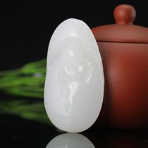 Hetian Jade mutton White Jade Buddha pendant womens Hetian jade mutton Jade Buddha pendant 60 grams with certificate