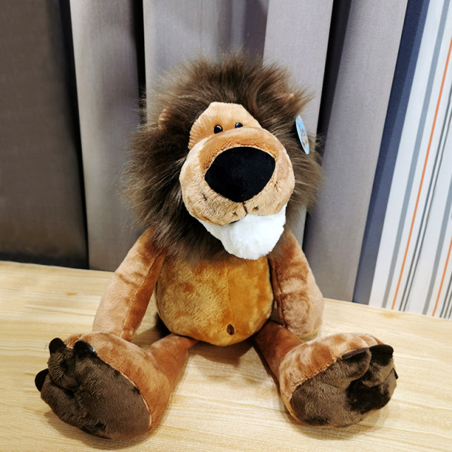 Lion Doll Plush Toy Tiger Monkey Elephant Giraffe Doll Pillow Rag Doll ຂອງຂວັນວັນເກີດຂອງເດັກນ້ອຍ