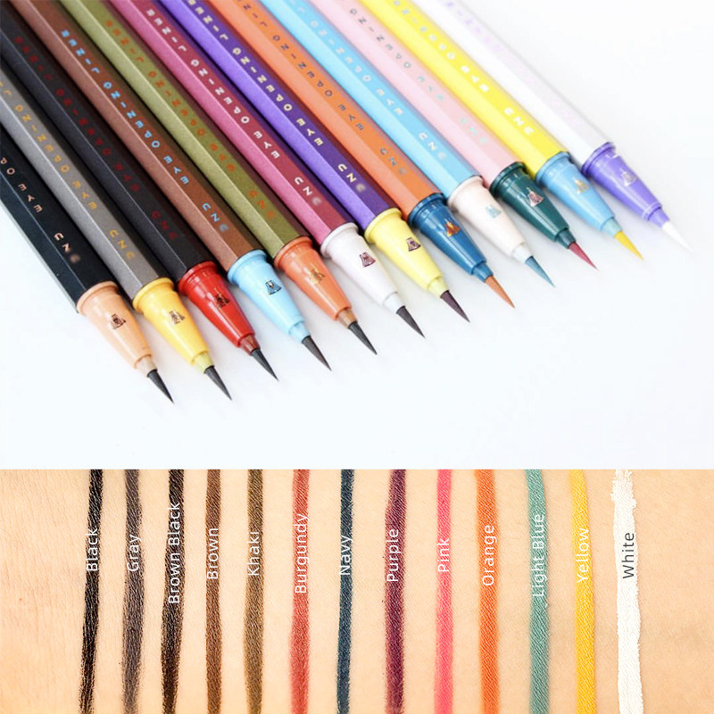 Japan UZUflowfushi moteliner Kumano eyeliner professional waterproof non-halo color eyeliner pen