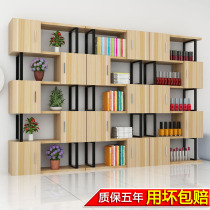 Minimalist Modern Steel Wood Bookshelves Shelving Bookcase Partition Display Shelving Container Storage Containing Shelf Iron Art