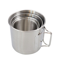 Outdoor tableware stainless steel bowl picnic bowl foldable water Cup portable set mouthwash Cup travel high temperature resistant