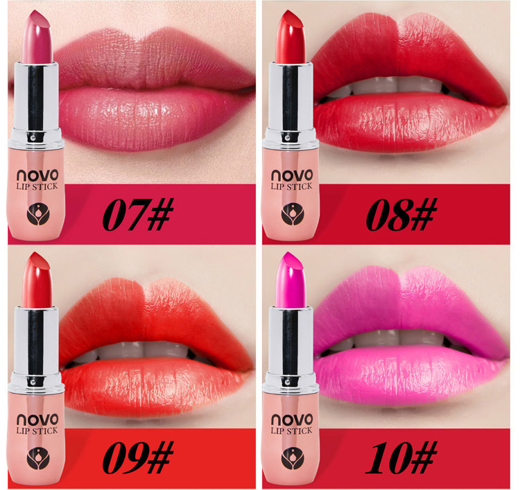 Cà rốt novo chính hãng nuôi dưỡng son môi bền màu giữ ẩm không thấm nước màu đỏ cam đỏ dưa hấu đỏ - Son môi black rouge a23