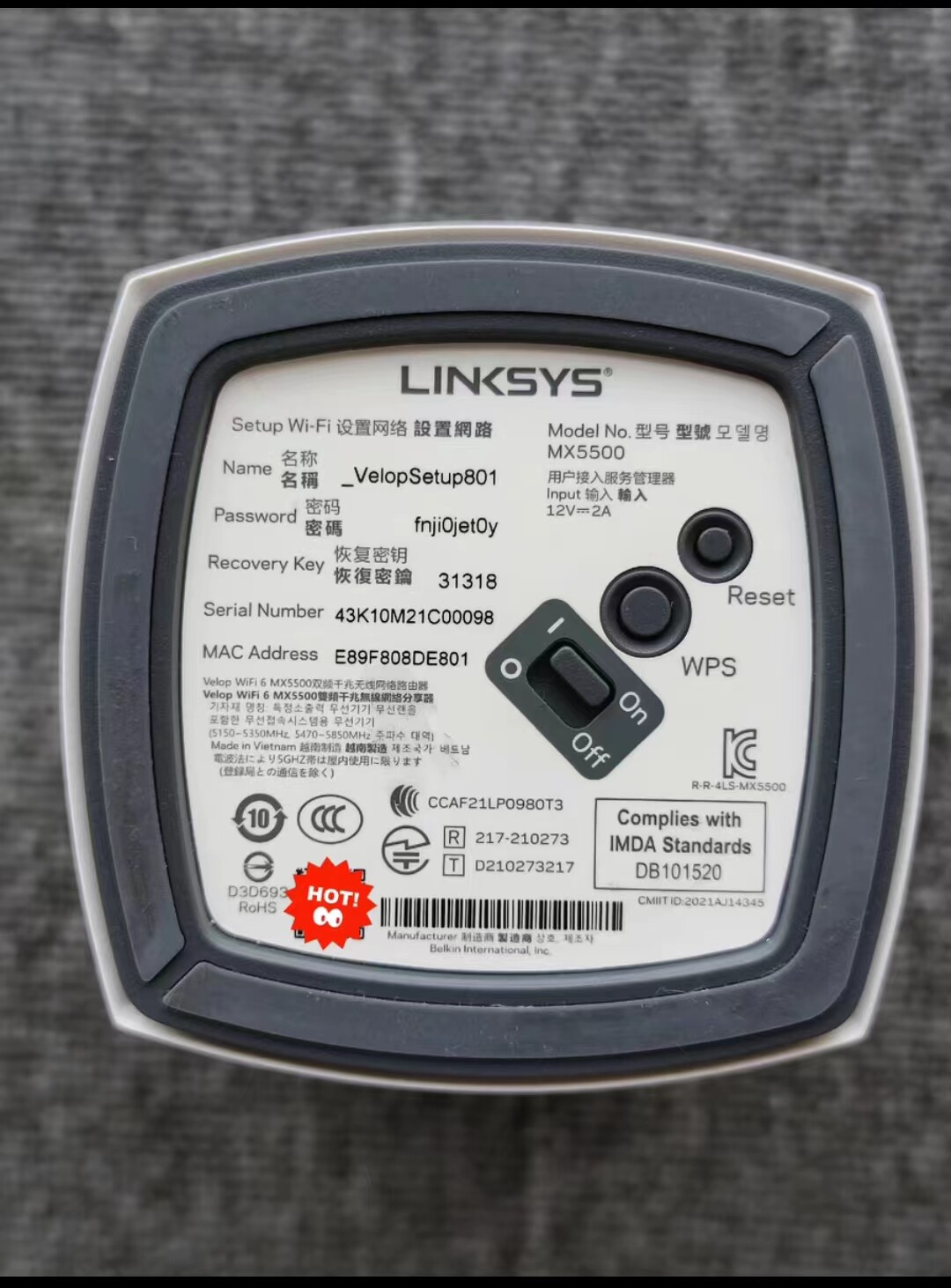 Распределенный маршрутизатор linksys velop路由器mx2000 mx4200 mx5500分布式wifi6组网mx5300