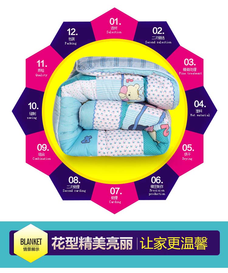 Phim hoạt hình dày mùa đông quilt giường đơn 0.9 M ký túc xá sinh viên là lõi 200 * 150 chăn mùa xuân và mùa thu là đập tan 1.5 mét