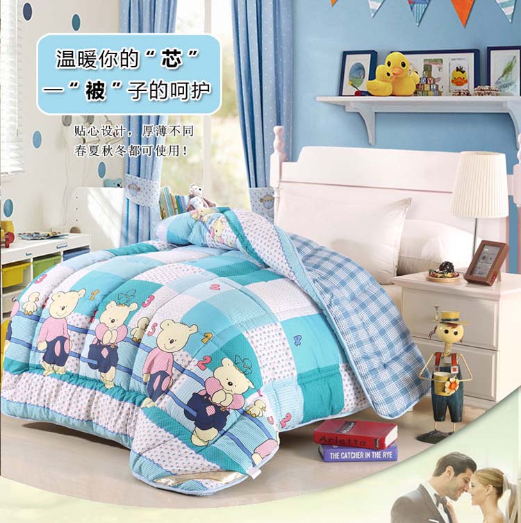 Phim hoạt hình dày mùa đông quilt giường đơn 0.9 M ký túc xá sinh viên là lõi 200 * 150 chăn mùa xuân và mùa thu là đập tan 1.5 mét