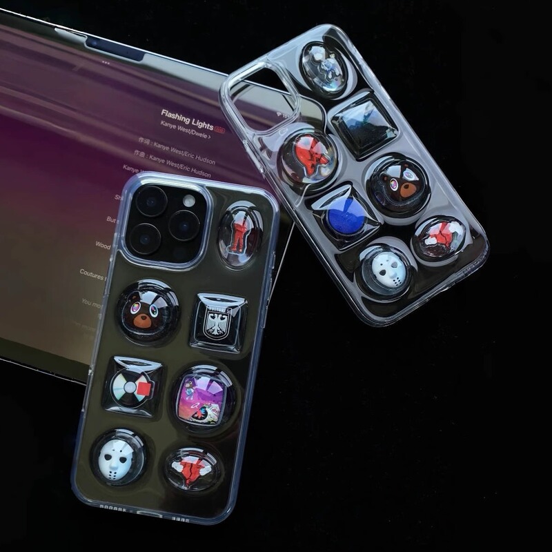 Handmade Original Kanye Resin 3D Phone Case Dropout Bear Records LAOSHU Album Merchandise Niche Protective Case