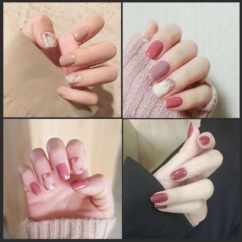 假指甲贴片美甲成品可爱小清新仙女软妹少女短款指甲壳手甲片