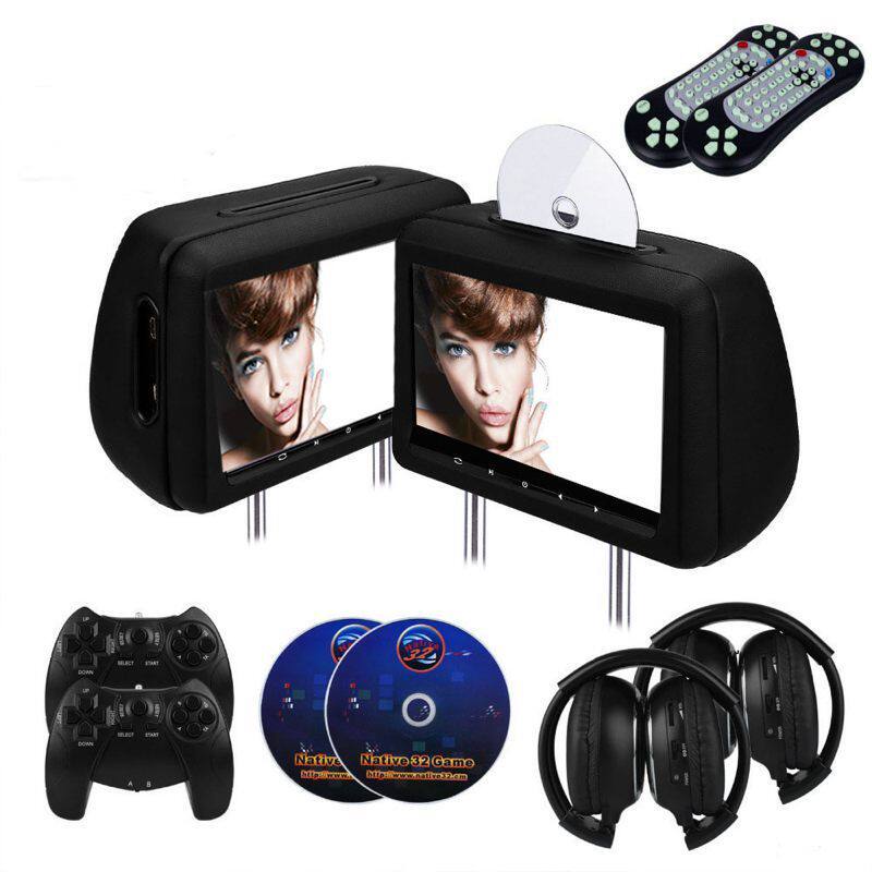 2PCS 10 1 inch Car Headrest Monitor DVD Video Player with FM