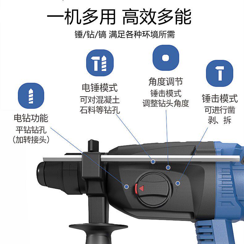 East China's new charging electric hammer drill brushless lithium electric electric hammer multifunction rechargeable East City concrete impact drill