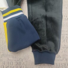 Школьная форма 22大连市沙河口区小学冬季校服套装长袖加绒加厚保暖纯棉衣服裤子