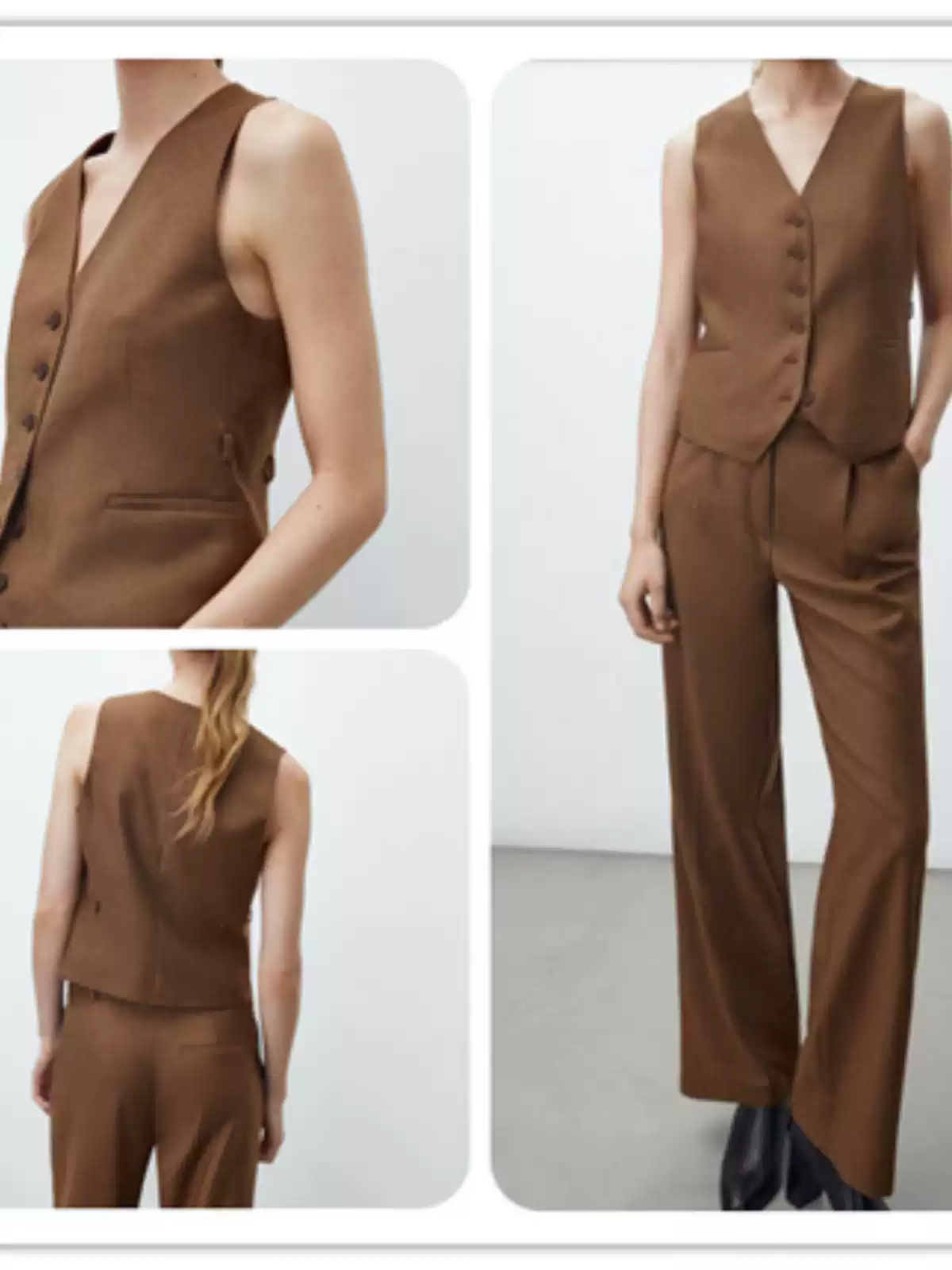 Bộ đồ vest nữ phong cách đi lại mùa xuân mới 2025 của Tây Ban Nha với áo vest và áo khí chất