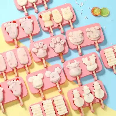 Handmade homemade ice cream silicone ice cream ice cream ice cream mold send 50 sticks