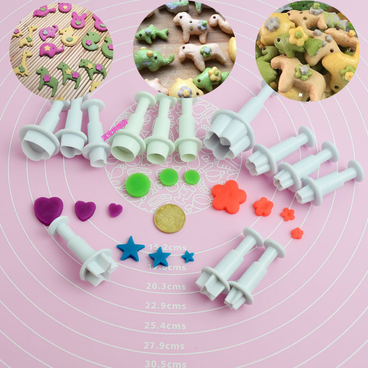 Super mini steamed bun decorative flower mold diy creative baking tools Fondant cake embossed cookie mold