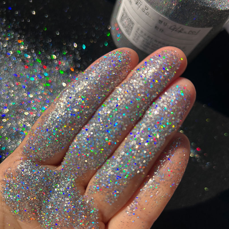 50g Solvent-Resistant Glitter Powder for Nail Art DIY High-Brightness Explosive Glitter Powder Gls Holographic Iridescent Rainbow Fine Glitter Powder