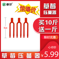 Strawberry Press Cranking fork Round Mouth Nursery Fork Pressure Miao Fork Strawberry Clip Press Cranberry to Fix Watermelon Fork