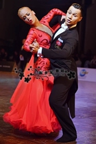 New Century Dance Morden Dance Dress National Mark Dance Waltz Dance Dress Performance Dress Competition Dress Grand Red Line Styling