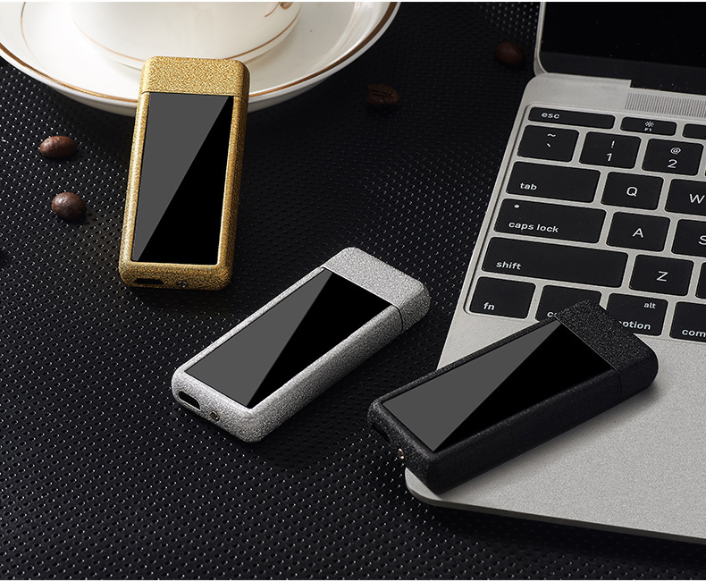 Bật lửa vân tay cá tính sáng tạo chống gió USB thuốc lá bật lửa tùy chỉnh để gửi cho bạn trai thủy triều 2018 mạng mới màu đỏ bán bật lửa đẹp giá rẻ