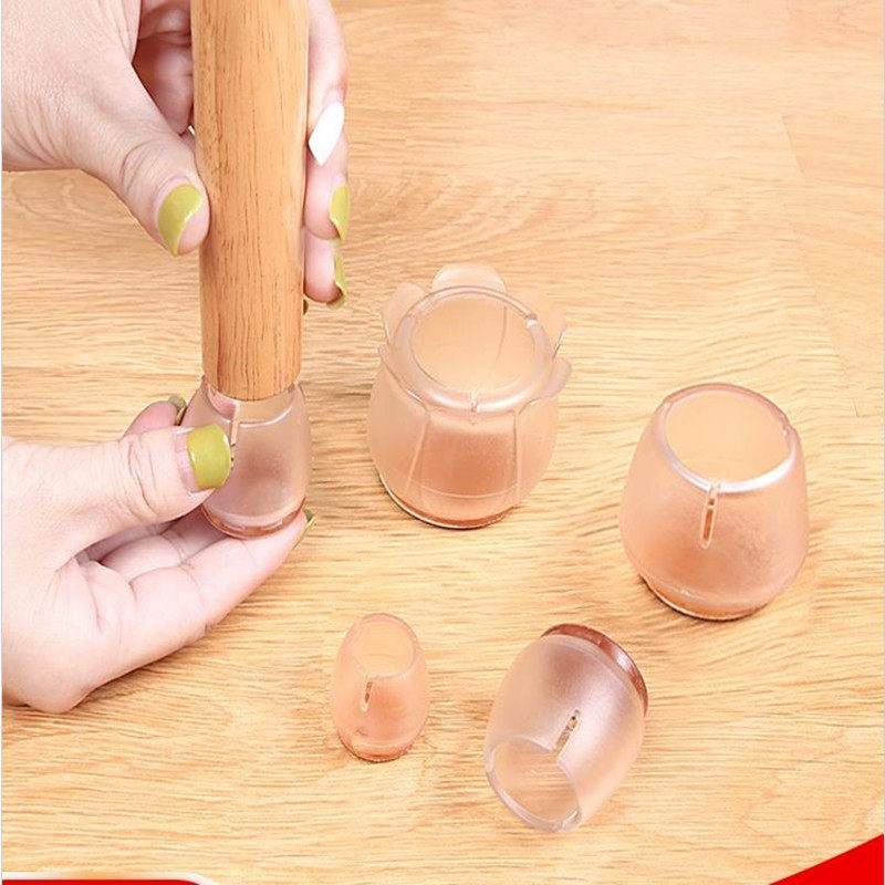 Thickened abrasion-proof anti-slip silicone table and chair feet sleeve furniture muted solid wood floor protection cushion chair stool table feet cushion