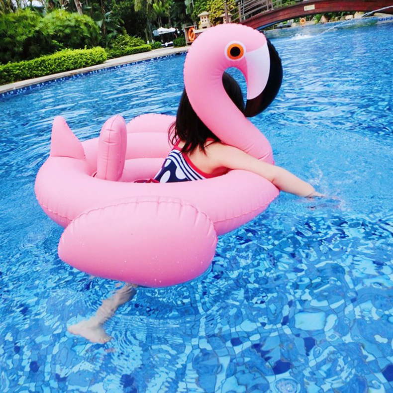 Flamingo trẻ em bơi vòng dày bé ghế bé con inflatable ghế cậu bé cô gái 1-3-6 tuổi phao tay intex