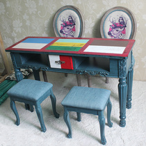 New products on the market American style manicure table retro conjure nail table single double three-person manicure table Special