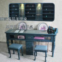 Special single double trio table American double glass nail table special manicure table