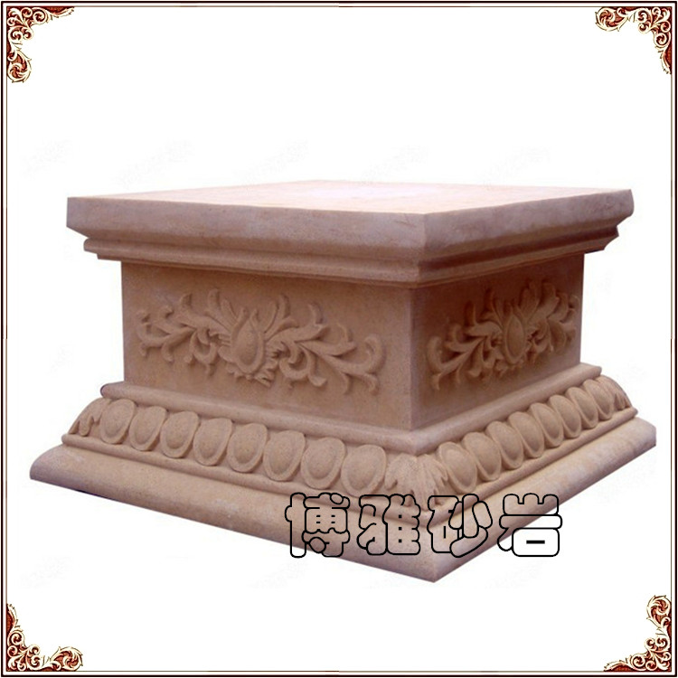 Sandstone Sculpture Square Column Piers Eurostyle Falls Water Column Fiberglass Pillar Hotel Villa Cultural Wall Furnishing Materials