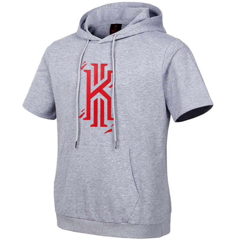 Spring and summer sweatpants thick cotton T-shirt male short sleeve jersey jacket hooded sweatshirt loose large size basketball clothes casual training to wear