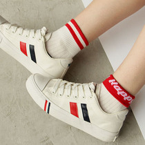 Autumn and winter two bar letters flanging cotton student socks Japanese college style womens socks Korean tide sports socks