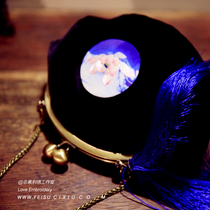 Non Vegetarian < Ho Tang Moon Color > Original Su Embroidered Gold Bag Lotus Embroidery Old Shanghai Qipao Handmade Bag